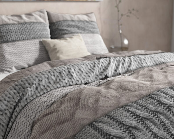 Flanel Elin Taupe 240 x 220 - Afbeelding 4