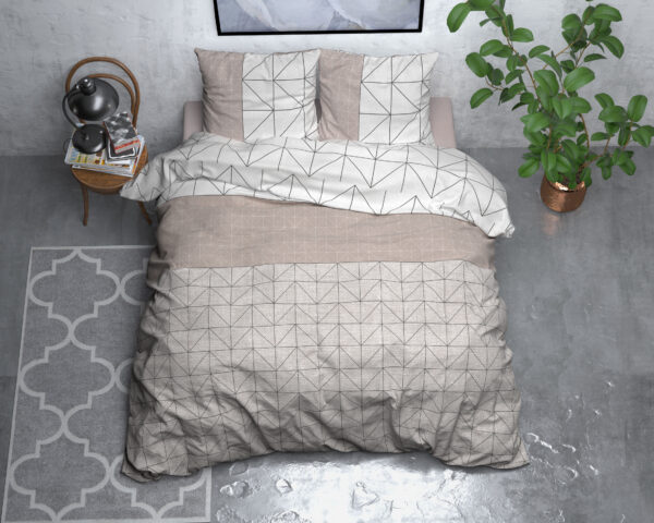 Flanel Gino Taupe 140 x 200/220 - Afbeelding 2