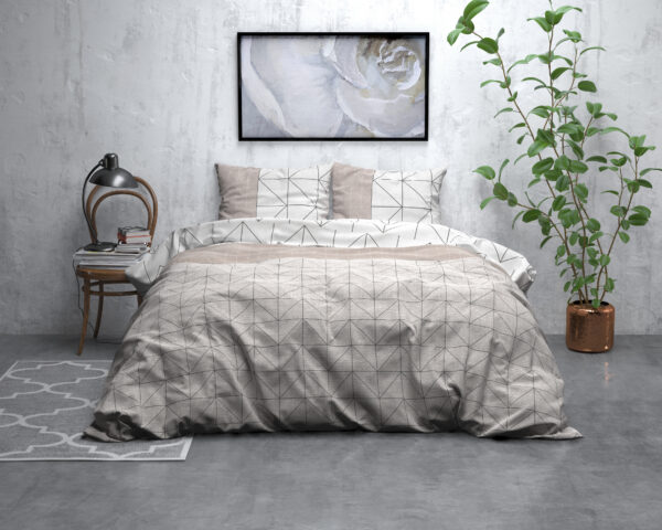 Flanel Gino Taupe 200 x 200/220 - Afbeelding 5