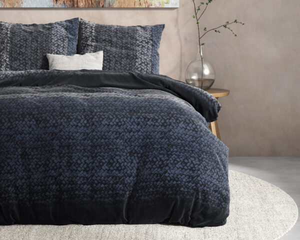 Flanel Gradient Knits Blauw 200 x 220 - Afbeelding 3