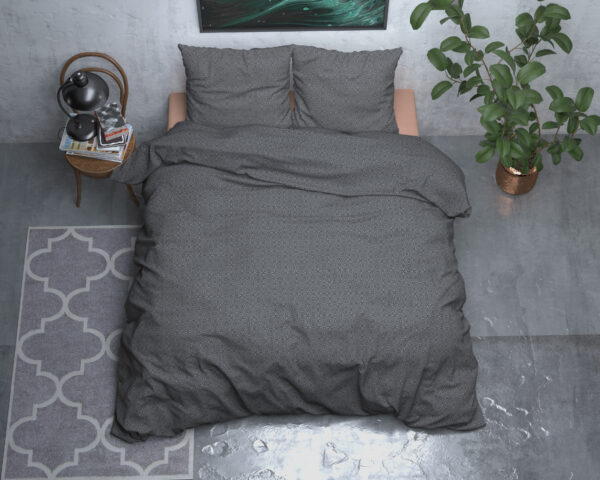 Flanel Jason Antraciet 200 x 200/220 - Afbeelding 2