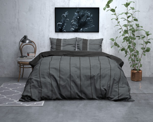 Flanel Kees Antraciet 140 x 200/220 - Afbeelding 5