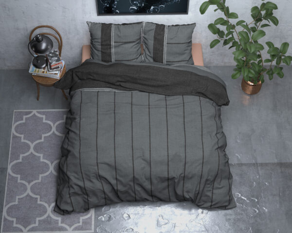 Flanel  Kees Antraciet 200 x 200/220 - Afbeelding 2
