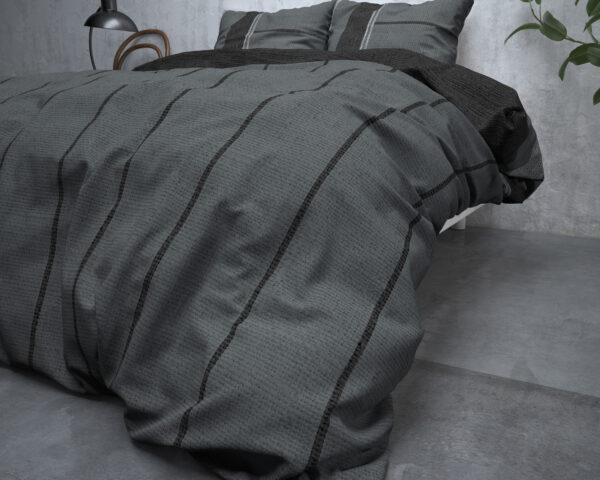 Flanel  Kees Antraciet 200 x 200/220 - Afbeelding 4