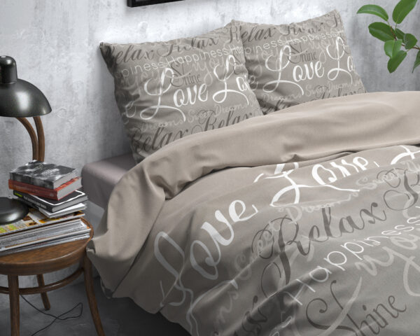 Flanel Love and Relax Taupe 200 x 200/220 - Afbeelding 3