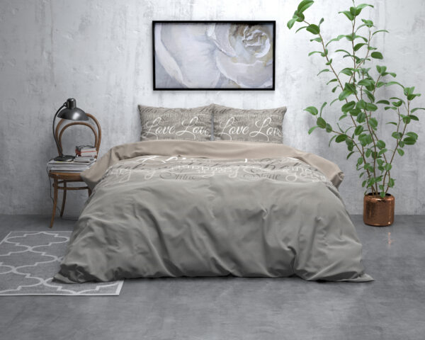 Flanel Love and Relax Taupe 200 x 200/220 - Afbeelding 5