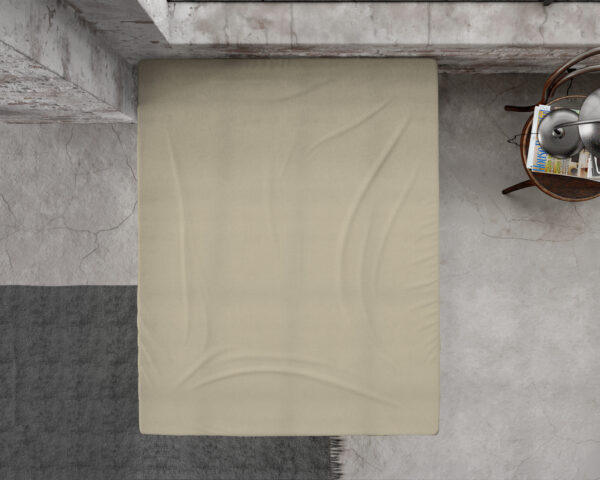 Flanel Premium Hoeslaken Taupe 160 x 200/210 - Afbeelding 4