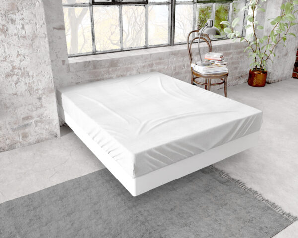 Flanel Premium Hoeslaken Wit 160 x 200/210 - Afbeelding 2