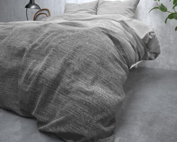 Flanel Stone Stripe Grijs 240 x 200/220 - Afbeelding 4