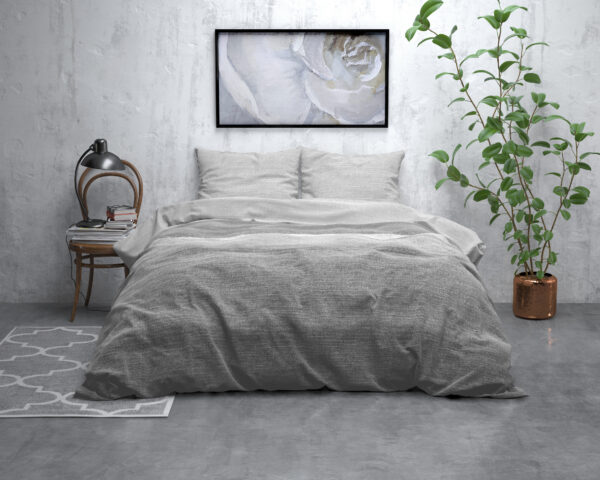 Flanel Stone Stripe Grijs 240 x 200/220 - Afbeelding 5