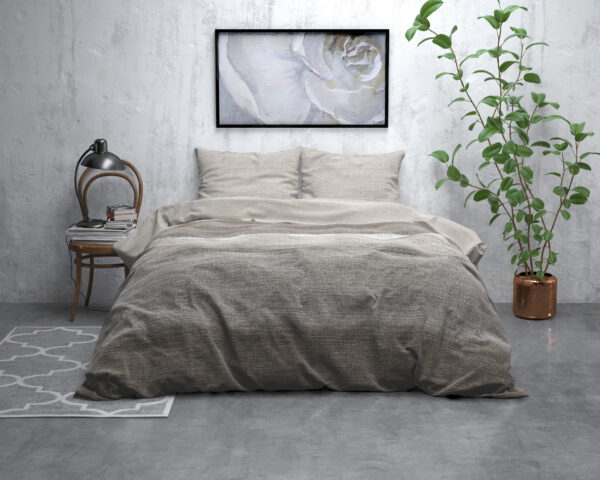 Flanel Stone Stripe Taupe 240 x 200/220 - Afbeelding 5