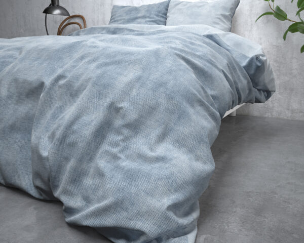 Flanel Washed Cotton Blauw 240 x 200/220 - Afbeelding 4