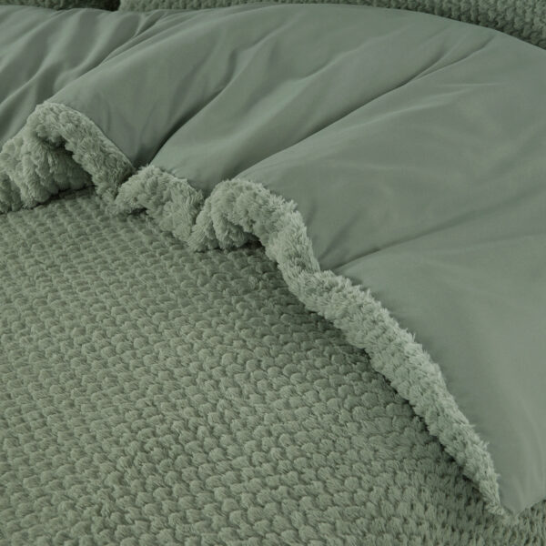Fur Teddy Groen 240 x 200/220 - Afbeelding 2