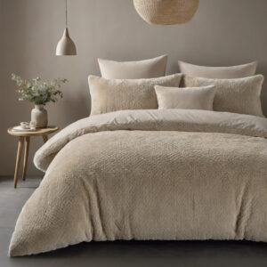 Fur Teddy Taupe 200 x 200/220
