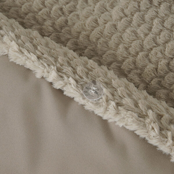 Fur Teddy Taupe 240 x 200/220 - Afbeelding 3