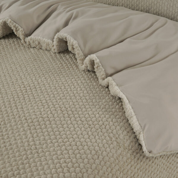 Fur Teddy Taupe 240 x 200/220 - Afbeelding 4