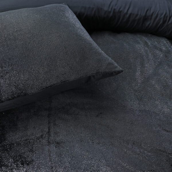 Glamour Flanel Deco Foil Zwart 240 x 200/220 - Afbeelding 5