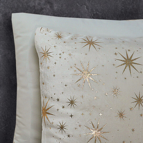 Glamour Flanel Stars Foil Creme 200 x 200/220 - Afbeelding 4