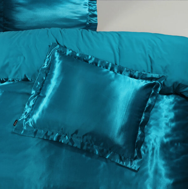 Glossy Petrol Kussensloop 60 x 70 - Afbeelding 2
