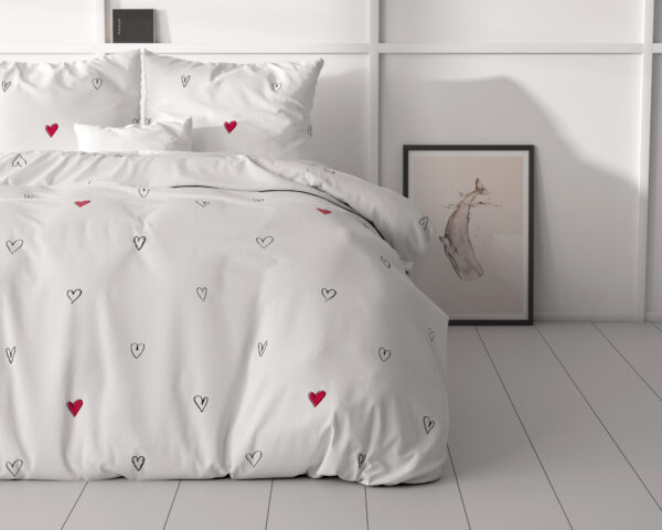 Hearts Everywhere Wit 240 x 200/220 - Afbeelding 2