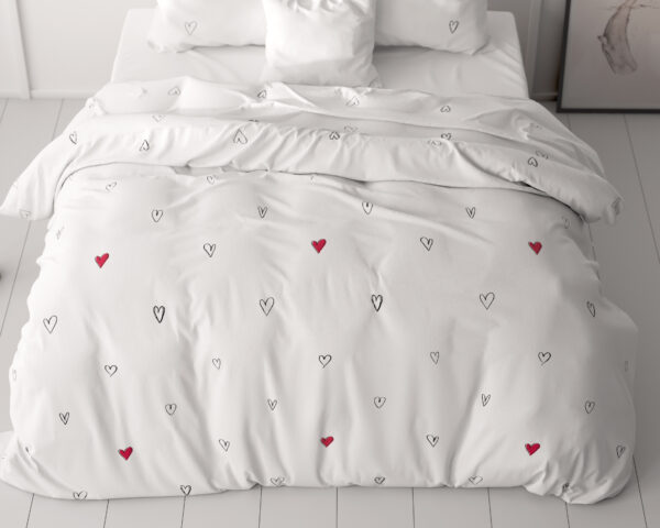 Hearts Everywhere Wit 240 x 200/220 - Afbeelding 4