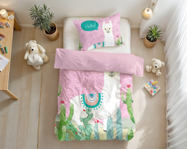 Hola lama Roze 140 x 200/220 - Afbeelding 2