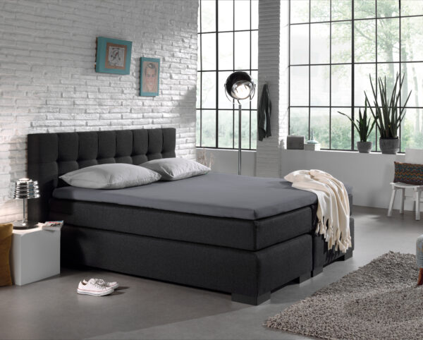 Jersey Topper Hoeslaken Grijs 180 x 200/220 - Afbeelding 2
