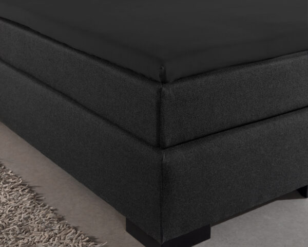 Jersey Topper Hoeslaken Zwart 70/80/90 x 200/220 - Afbeelding 5