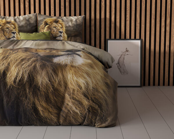 Lion Mind Taupe 135 x 200/220 - Afbeelding 2