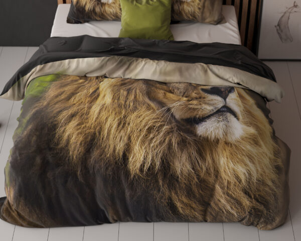 Lion Mind Taupe 135 x 200/220 - Afbeelding 4