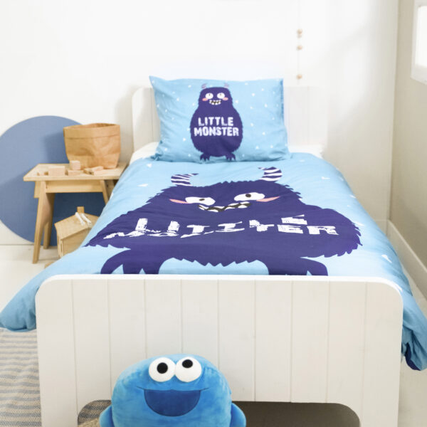 Little Monster Blauw 140 x 220 - Afbeelding 2