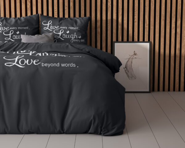 Live, laugh and love Antraciet 200 x 220 - Afbeelding 3