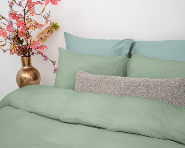 Mousseline Perkal Groen 240 x 200/220 - Afbeelding 5