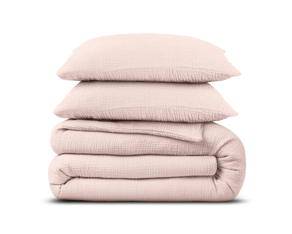 Mousseline Perkal Roze 240 x 200/220 - Afbeelding 2