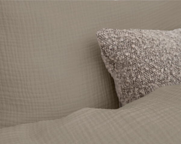 Mousseline Perkal Taupe 140 x 200/220 - Afbeelding 5