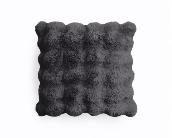 Pom Rabbit Fur sierkussen Antraciet 50 x 50 - Afbeelding 3