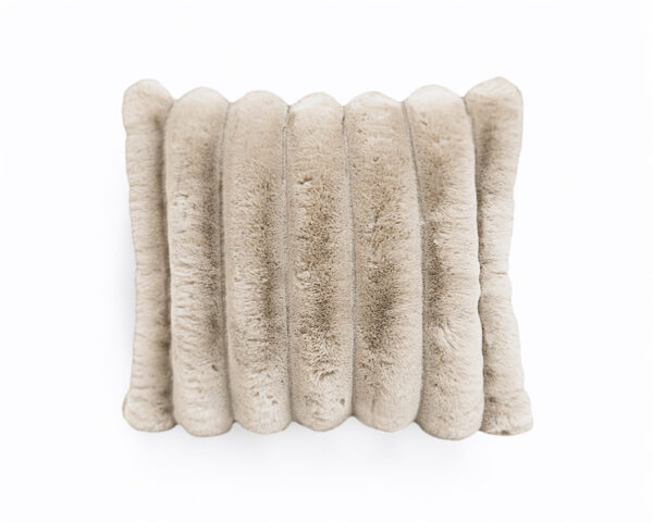 Rib Rabbit Fur Sierkussen Zand 50 x 50 - Afbeelding 3