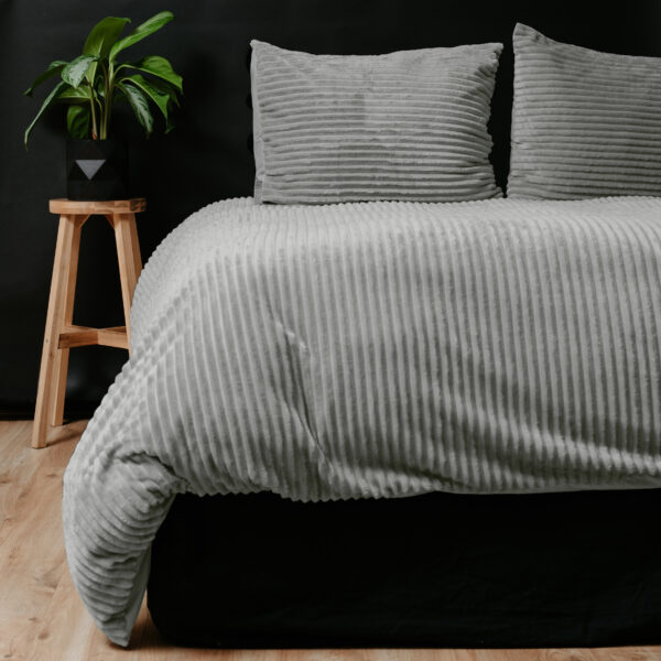 Rib Teddy Grijs 200 x 200/220 - Afbeelding 2