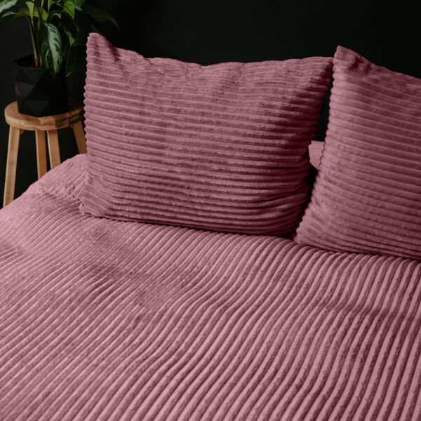 Rib Teddy Oud Roze 200 x 200/220 - Afbeelding 4
