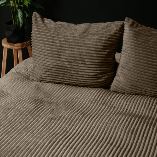 Rib Teddy Taupe 140 x 200/220 - Afbeelding 4