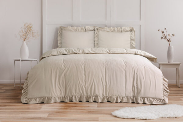 Ruffles Taupe 200 x 200/220 - Afbeelding 2