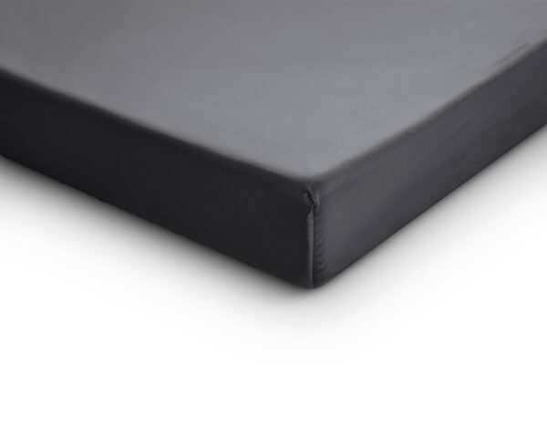 Satijnen Hoeslaken Antraciet 200 x 220 - Afbeelding 4