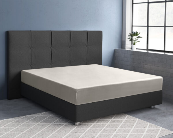 Satijnen Hoeslaken Creme 160 x 200 - Afbeelding 2