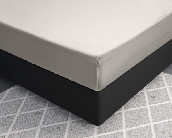 Satijnen Hoeslaken Creme 160 x 220 - Afbeelding 3