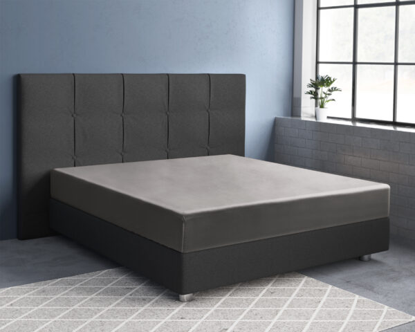 Satijnen Hoeslaken Grijs 120 x 200 - Afbeelding 2