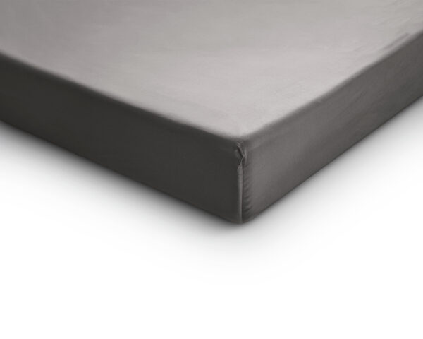 Satijnen Hoeslaken Grijs 90 x 220 - Afbeelding 4