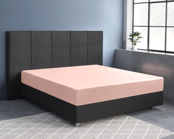 Satijnen Hoeslaken Roze 160 x 220 - Afbeelding 2