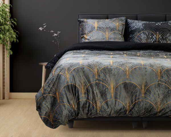 Signature Velvet Katoen Mente Grijs 135 x 200 - Afbeelding 2