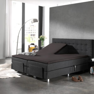 Splittopper Katoen Hoeslaken Antraciet 180 x 220