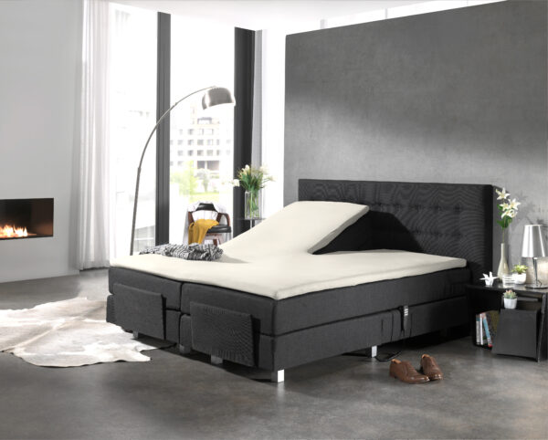 Splittopper Katoen Hoeslaken Creme 180 x 220 - Afbeelding 2